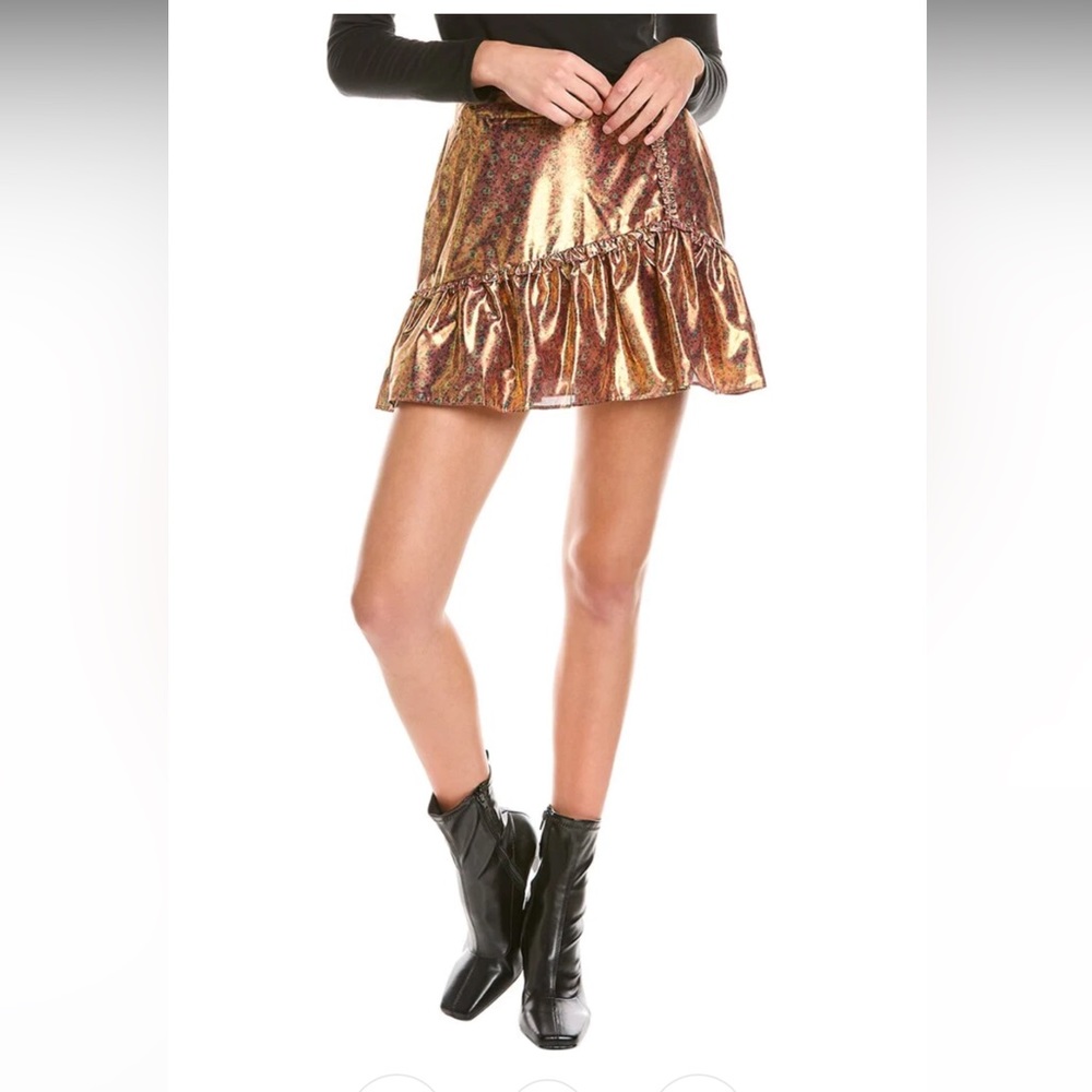 LoveShackFancy Jovana Mini Skirt Pink Orchid
